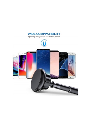 Evrensel Güçlü Manyetik Cazibe Araç Telefonu Montajı İphone Uyumlu Samsung Uyumlu Huawei Vb İçin Ayarlanabilir Manyetik Montaj Araç Tutucu