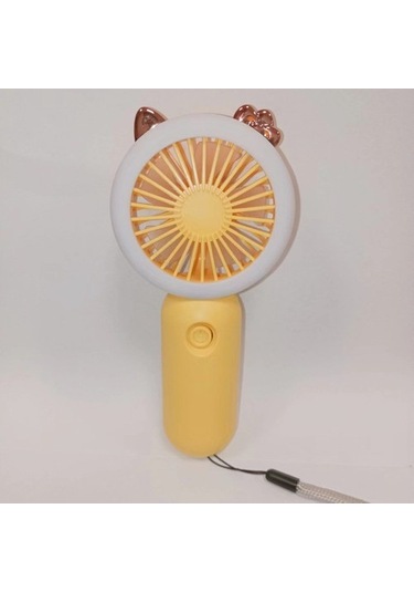 El Tipi Cep Hayranları Usb Şarj Tembel Fan Masaüstü Mini Fan Taşınabilir Yurt Ev Hediyesi Öğrenci Açık Seyahat Mini Fan 7513 Sarı