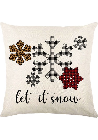 Cartoon Hand-painted Style Christmas Decorative Pillow No.99 Ekru