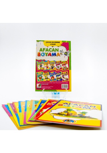 Afacan Boyama Kitap Seti Renkli Örnekli 1. Hamur 128 Sayfa Çiz Bo N11.41