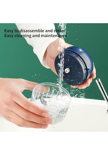 Sebze Doğrayıcı, Mini Mutfak Robotu, Sarımsak Kıyma Aracı Doğrama Sebze Biber Soğan Sarımsak Zencefil Baharat Et Bebek Maması, Mutfak Robotu Küçük, Mavi 270ml Koyu Yeşil