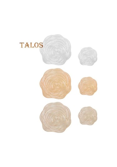 Placemat Hollow Out Tasarım Isıya Dayanıklı Pratik Yurt İçin İyi Gül Çiçek Şekilli Masa Mat Gül Altın