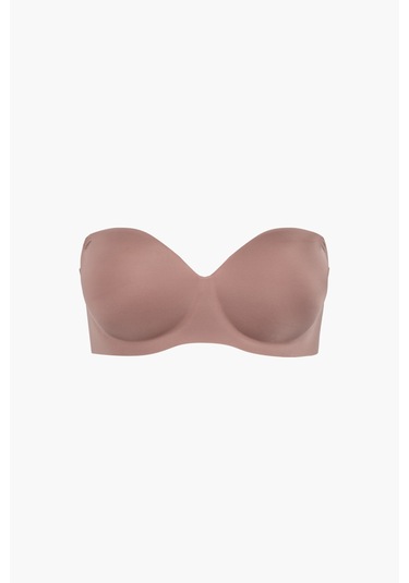 Auw Lazer Kesim Basic Balensiz Destekli Straplez Sütyen - Ultifit Bronz
