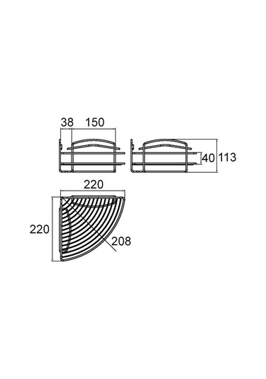 Milardo Metal Köşe Raf Banyo İçin 12736001 Krom