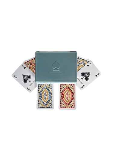 Kem Plastik Oyun Kağıdı Iskambil Kağıdı Çift Deste - Plastik Kutulu