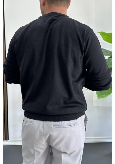 Erkek Bisiklet Yaka Normal Kalıp Kazak Lacivert Edw410 Lacivert