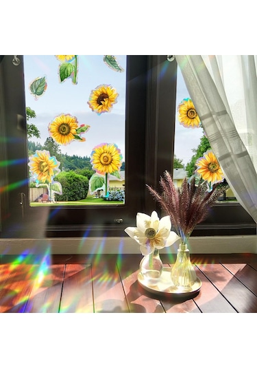 Suntek Magideal Cam Filmi Yapışkansız Çıkartması Çiçek