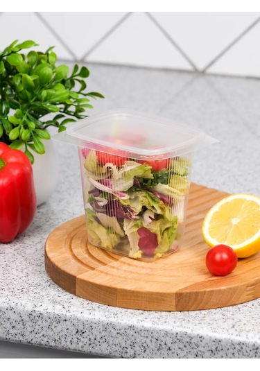 Upakovsik+ Kapaklı Tek Kullanımlık Kap 500 Ml, 25 Adet 396816995 100 adet