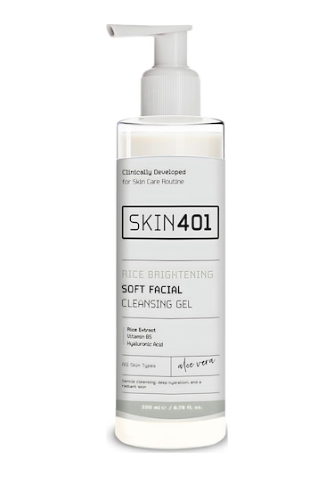Skin401 Pirinç Özlü Aydınlatıcı Yüz Temizleme Jeli 200ml