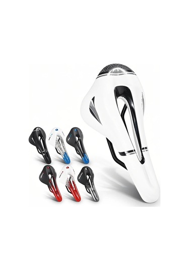 Springsun West Bıkıng Konforlu Bisiklet Sele - Ergonomik Tasarım, Havalandırmalı, Yüksek Esneklikli Pu Malzeme Çeşitli Renk Seçenekleri Beyaz