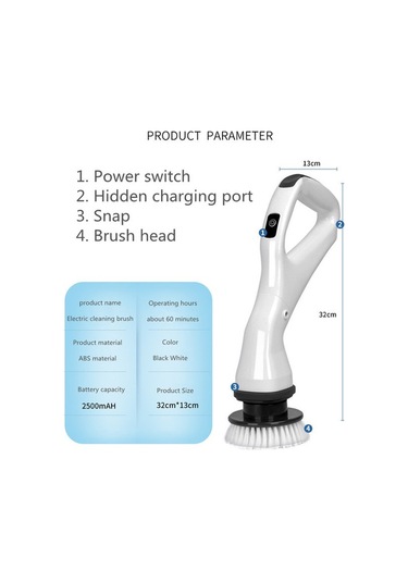 Yyc-oı Çok Fonksiyonlu Elektrikli Akülü Döner Zemin Temizleme Makinesi Temizleme Fırçası