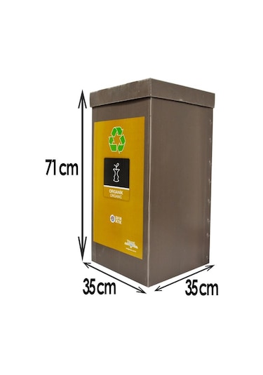 5'li Geri Dönüşüm Kutusu - Sıfır Atık Kutusu Seti 5 Adet