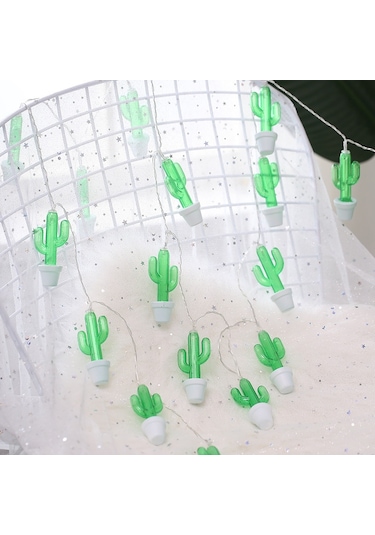 3m Kaktüs Saksı Usb Tak Romantik Led Dize Tatil Işık, 20 Led Genç Tarzı Sıcak Peri Dekoratif Lamba Noel, Düğün, Yatak Odası Sıcak Beyaz Diğer