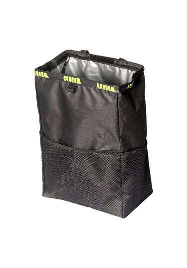 Monyee Siyah Oksford Kumaş Araç Çöp Kutusu - 13l Su Geçirmez Arka Sandalye Askılı Depolama Çantası