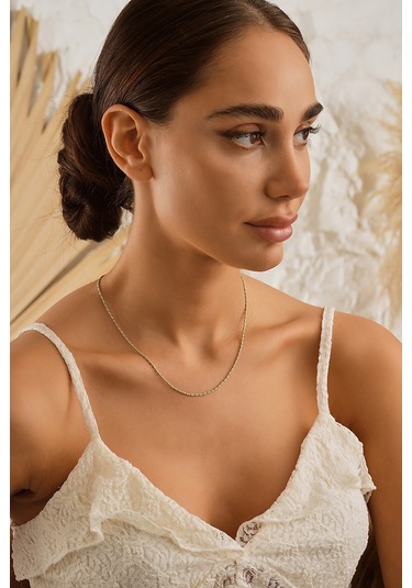 Sefa Gold 14 Ayar Altın Turkuaz Mine Boncuk Kolye