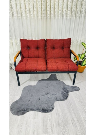 Madame Home Kasımpatı Balkon, Bahçe, Cafe Metal Kanepe Koltuk Takımı 2'li Bordo