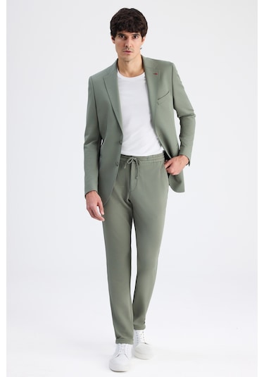 Twn Slim Fit Haki Armürlü Kumaş Ceket 6ec04bb01474m Çok Renkli