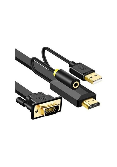 Novahub 2m Jh Hv10 1080p Hdmı Vga Kablosu, Projektör/tv/kutu/bilgisayar Adaptörü Dizüstü/endüstriyel Ekran, 2m Hdmı Vga Kablo