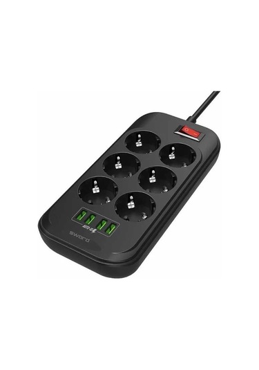 Sword Uzatma Kablosu Sw-4u6pb 6 Prızlı + 4 Usblı Diğer