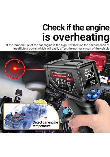 Butuglobal Aneng Th06 Yağ Sıcaklığı Yüksek Hassasiyetli Lazer Pişirme Kızılötesi Su Termometresi Turuncu