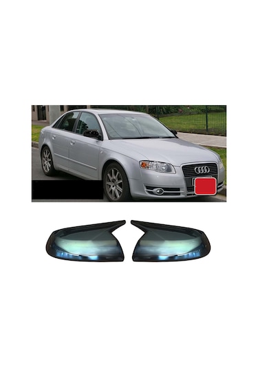 Audi A4 B7 Batman Yarasa Ayna Kapağı Piona Black 2005 2006 2007 2008
