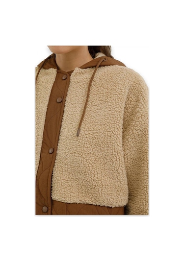 Lumberjack Ct2008 Hannah Teddy Jacket Camel Kadın Ceket Camel