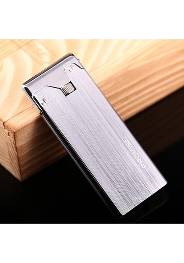 Çelik Depolu Promise Slim Çakmak Gümüş Grisi