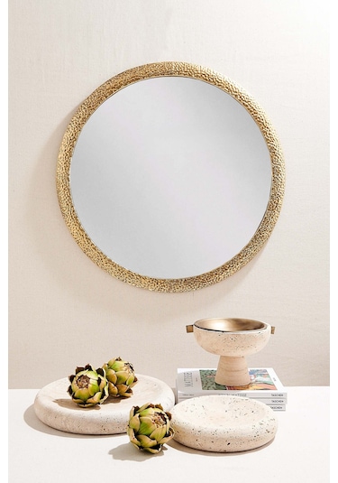 Pasabahce Dalga Ayna M Gold 67.5x67.5 Cm - 1 Adet Sarı