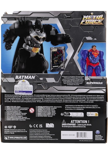 61996 Dc Metal Batman Force 30 Cm Batman - Superman - Spider - Man