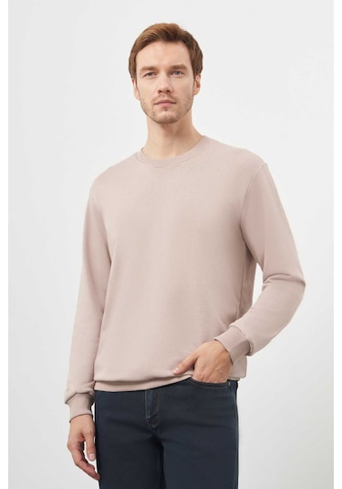 Morven Erkek Taş Basic Bisiklet Yaka Sweat-shirt 25ks063005870 Taş Taş