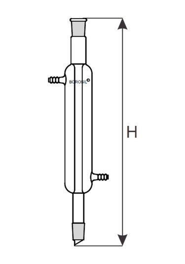 Cam Soğutucu Düz 300 Mm - Liebig Çift Şilifli 24 29