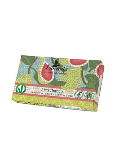 Florinda Mozaik Fico Bianco Beyaz İncir Bitkisel Katı Sabun 50gr