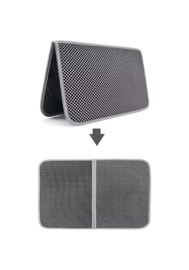 Tineke Büyük Boy Elekli Katlanabilir Kedi Tuvalet Önü Paspası 82 x 60 CM