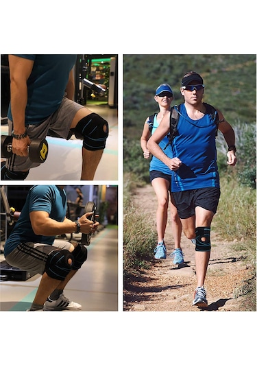 Ayarlanabilir Diz Desteği, Menisküs Yaralanmaları İçin Patella Jel Pedli Dizlik, Artrit Rahatlaması İçin Yan Yaylı Stabilizatörlere Sahip Patella Dizlik