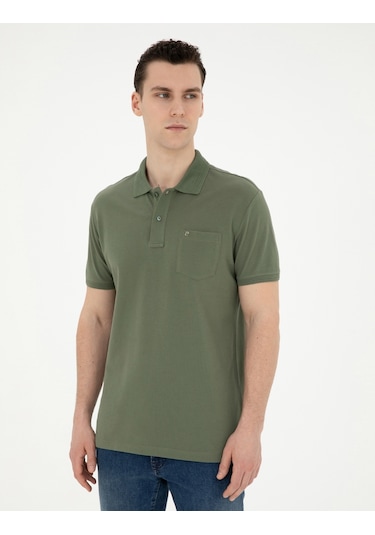 Pierre Cardin Erkek Haki Tişört Basic 50280753-vr027 Haki
