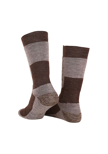Thermoform Outdoor Çorap Kahverengi Renkli