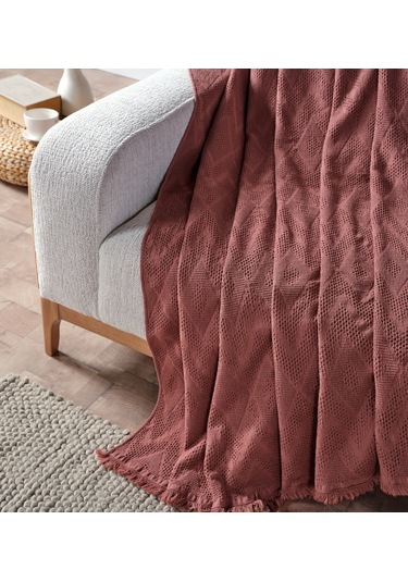 Adora Koltuk Şalı Gül Kurusu - 130x170 Cm