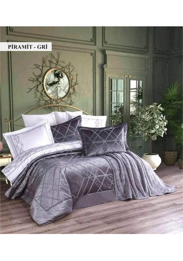 Ecosse 10 Parça Çeyiz Seti -piramit Gri Gri