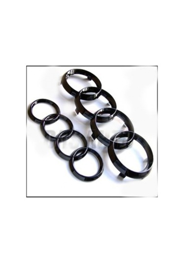 Audi Parlak Siyah Logo Halkası Ön Ve Arka 273mm 192mm A1 A3 A4 A5