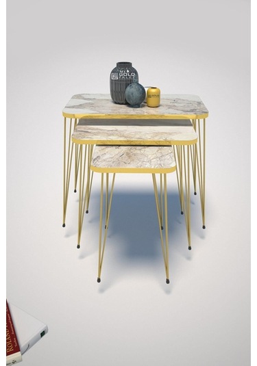 Zigon Sehpa Kr Gold Efes Tel Çok Renkli