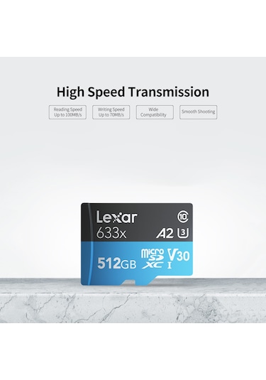 Ximistore9 Lexar 633x 64gb Microsd Kartı V30 U3 A1 Class10 95mb/s Okuma Hızı Yüksek Hızlı Hafıza Kartı