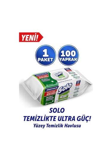 Solo Ultra Güç Sedir & Yasemin Yüzey Temizleme Mendili 100 Yaprak