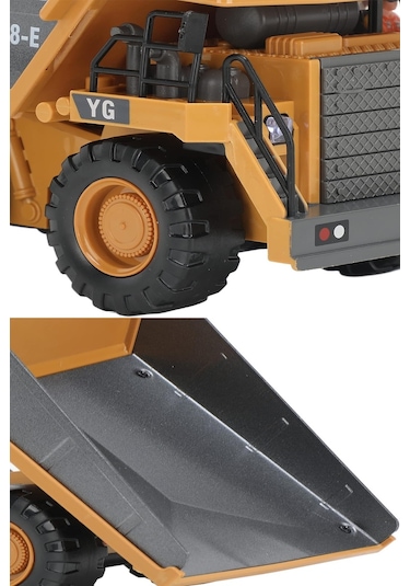 Işıklı Sesli Uzaktan Kumandalı Metal Alaşım Hareketli Damperli Taşıyıcı Kamyon İnşaat Aracı