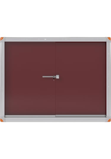 Panda 90 x 120 CM Kilitli Sürgülü Alüminyum Camekanlı İlan Duyuru Pano - pan451