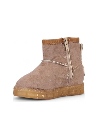 140 Kız Bebek İçi Tüylü Işıklı Bot Kum