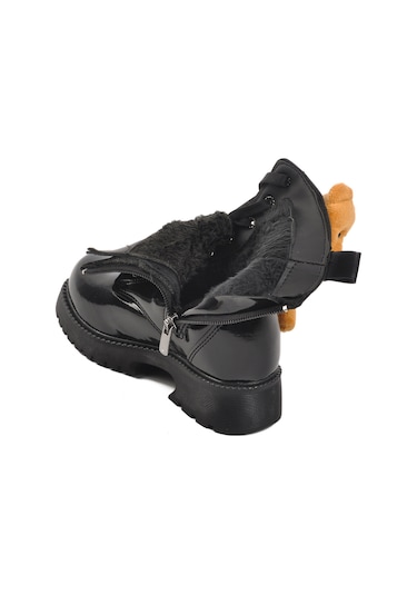 Siyah Poliüretan Kız Çocuk Bot Pegasi P Siyah