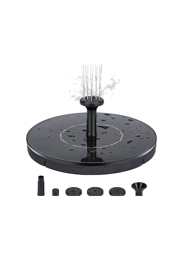 Neevoyu Güneş Enerjili Havuz Fontanı - 18cm Boyut, 50cm Maksimum Yükseklik, Çok Kristal Güneş Paneli, Suda Yüzen Abs Fon