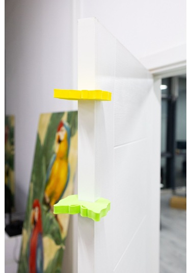 4 Adet Sünger Iz Bırakmaz Kapı Durdurucu Ev Yatak Odası, Pencere Dekoratif Çocuk Ve Bebek Güvenlik Çok Renkli