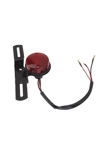 Youtek Harley Uyumlu Cafe Racer Motosiklet Arka Fren Ve Dur Işık Lambası - Kırmızı