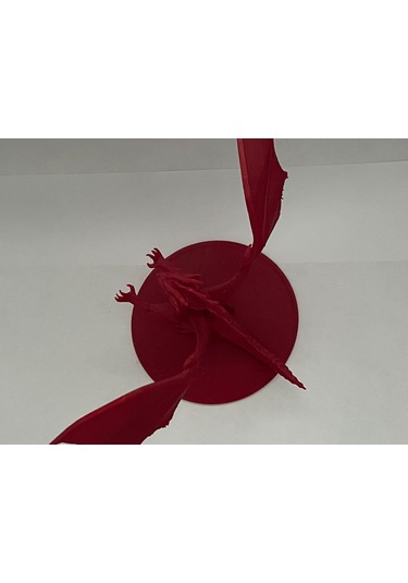 3d Baskı Kırmızı Ejderha Figürü Detaylı Fantastik Dragon Biblo Masaüstü Dekor 01